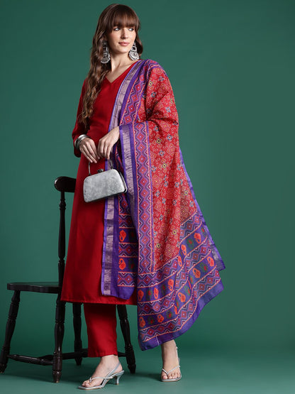 Kurta with Trousers & With Dupatta