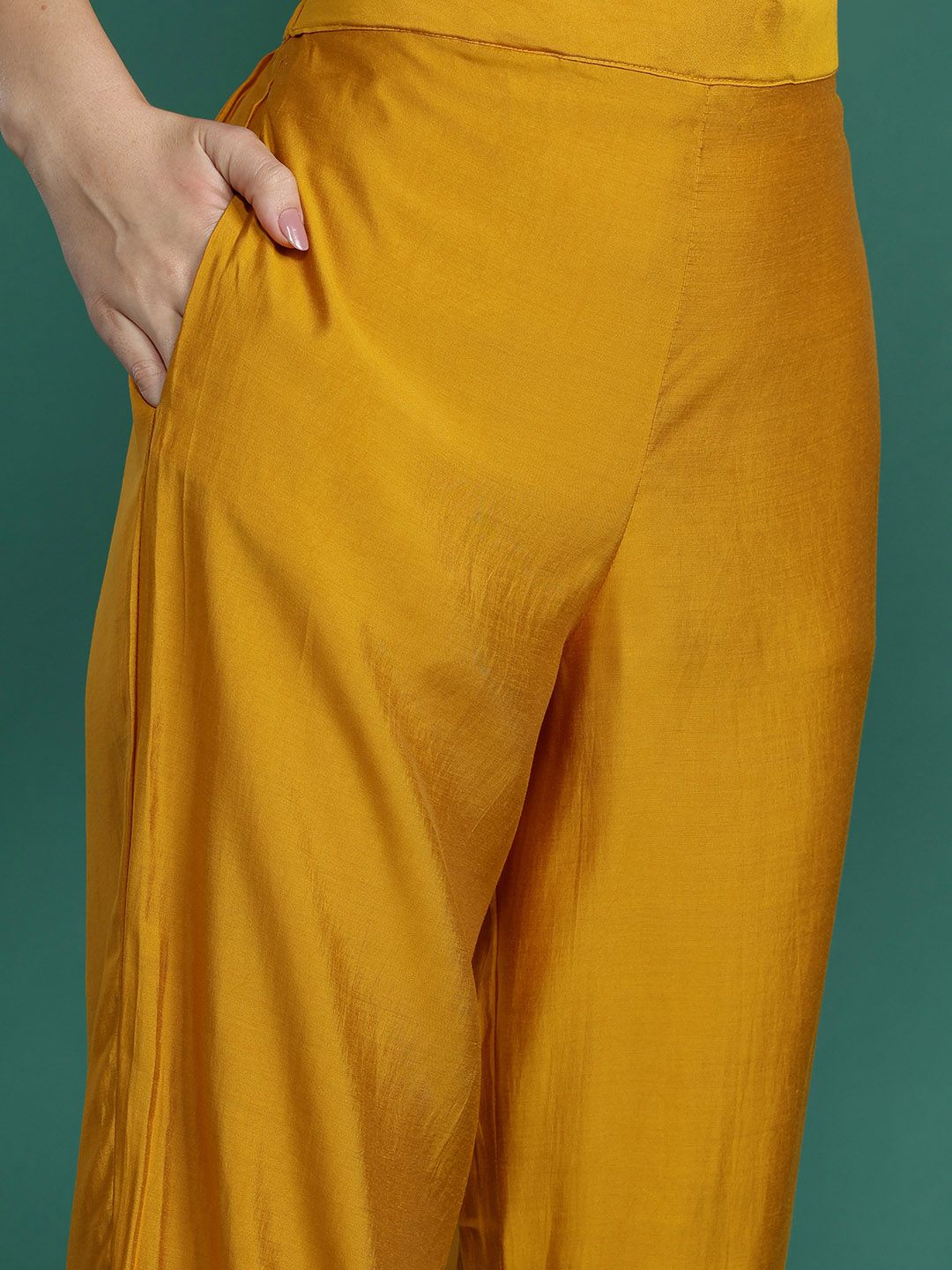 Women Ethnic Motifs Embroidered Gotta Patti Kurta with Trousers & Dupatta