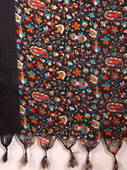 Dhiyona VA Women'sEthnic Motifs Embroidered Woven Design Pure Cotton Kurta With Trousers & Dupatta