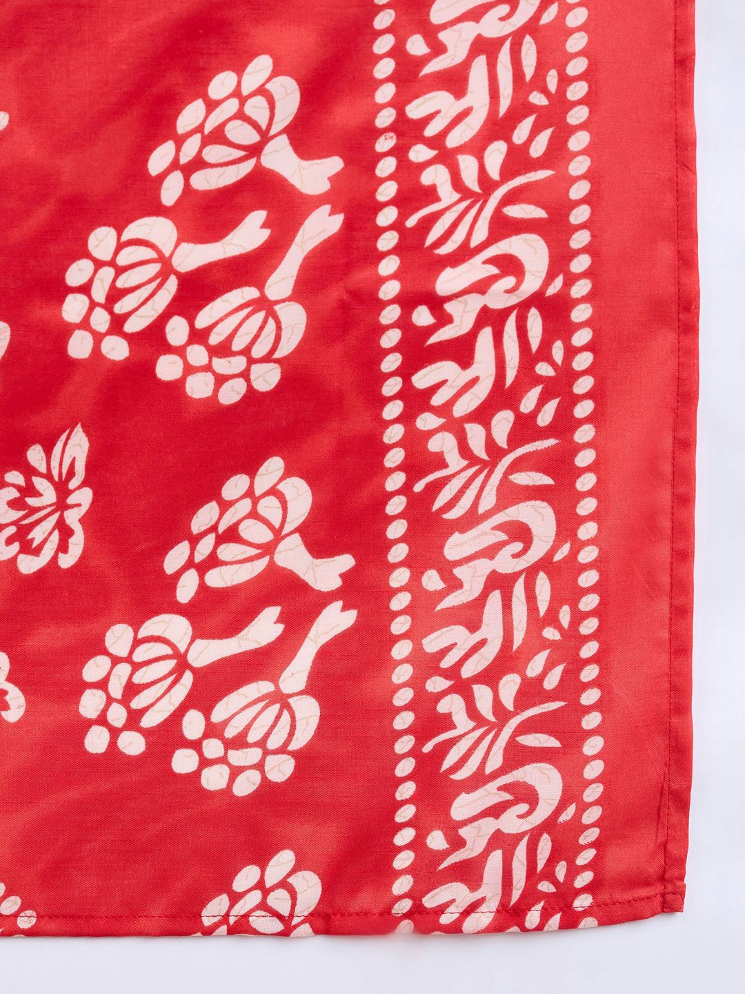 Floral Printed Straight Kurta With Trousers & Dupatta