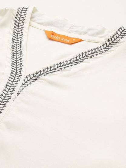 Women Ethnic Motifs Embroidered Regular Thread Work Kurta with Trousers