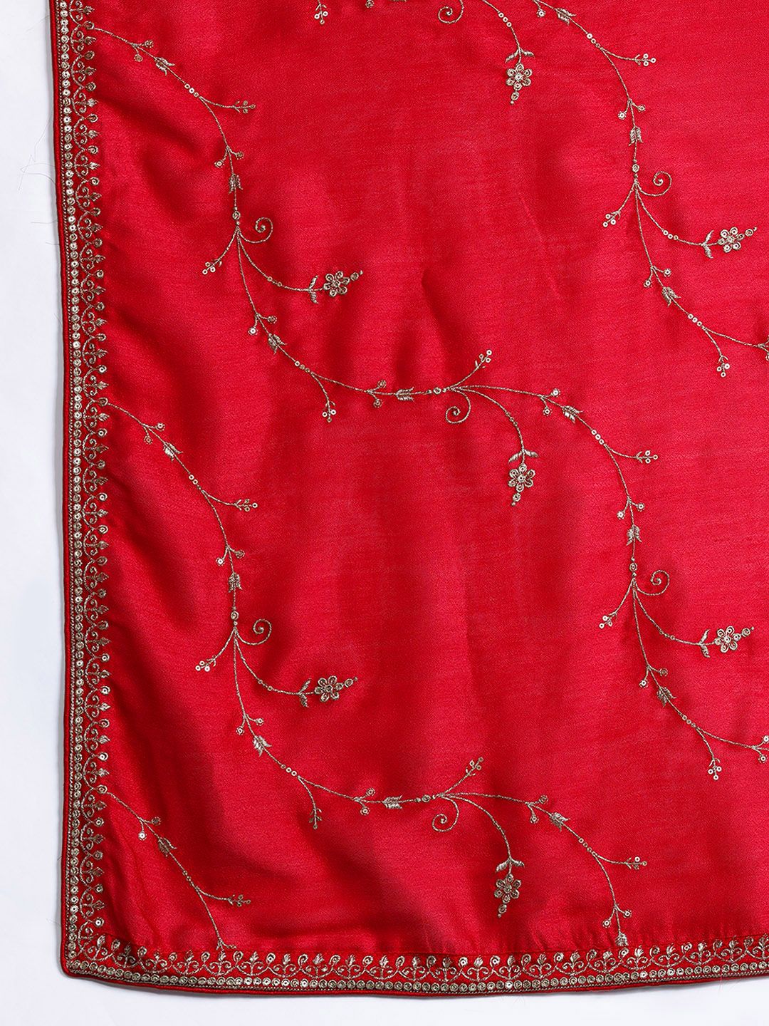 Ethnic Motifs Embroidered Sequinned Kurta with Trousers & With Dupatta