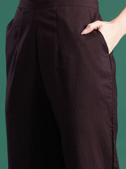Dhiyona IE Geometric Printed Pure Cotton Kurta with Trousers & Dupatta