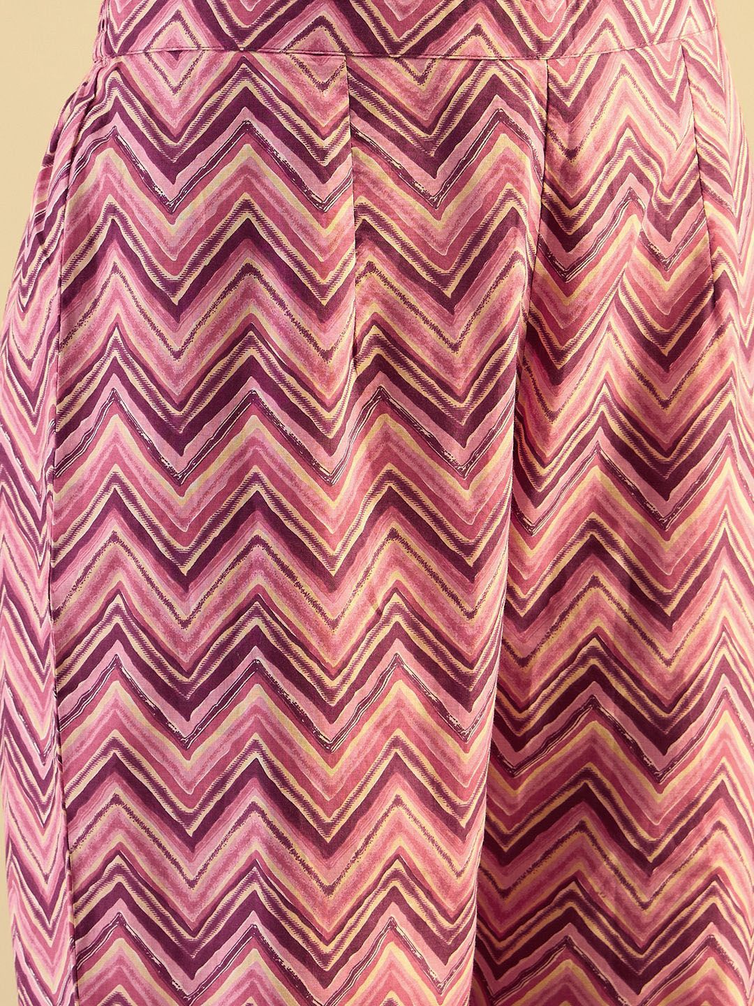 Purple Floral Printed V-Neck Pure Cotton Straight Kurta with Trousers & Dupatta