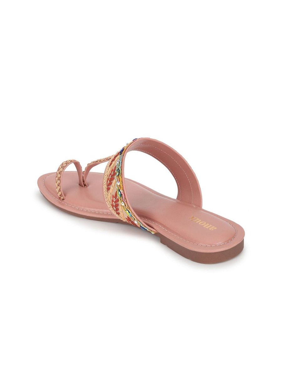 Dhiyona AK Women Embellished Open Toe Flats with Bows