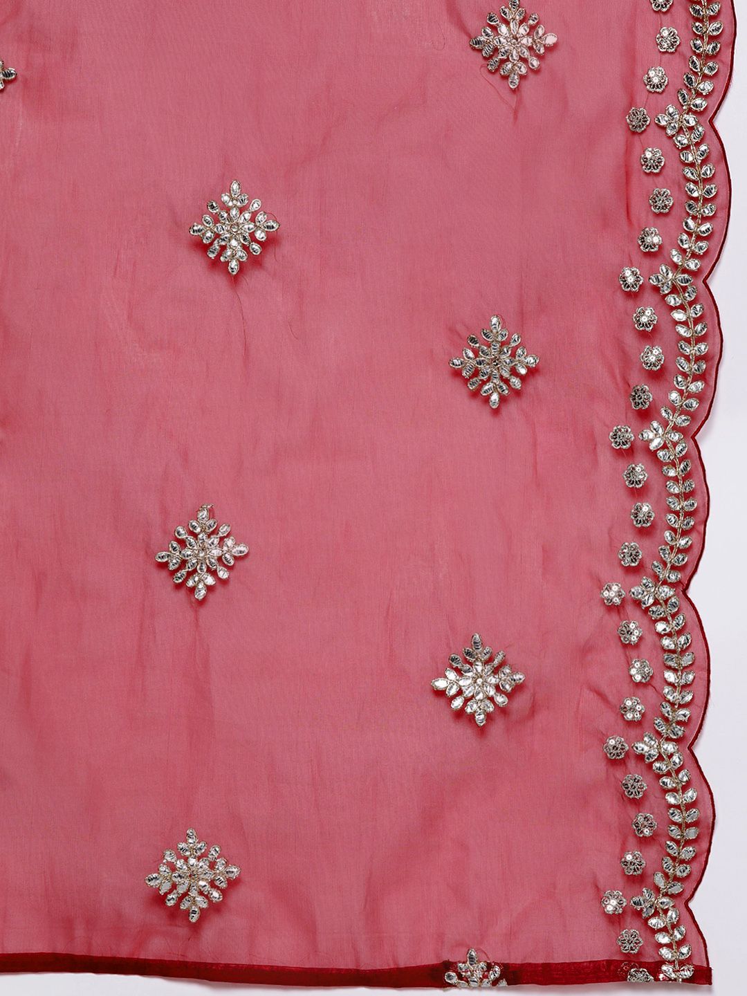 Dhiyona IE Women Plus Size Ethnic Motifs Embroidered Kurta with Trousers & With Dupatta