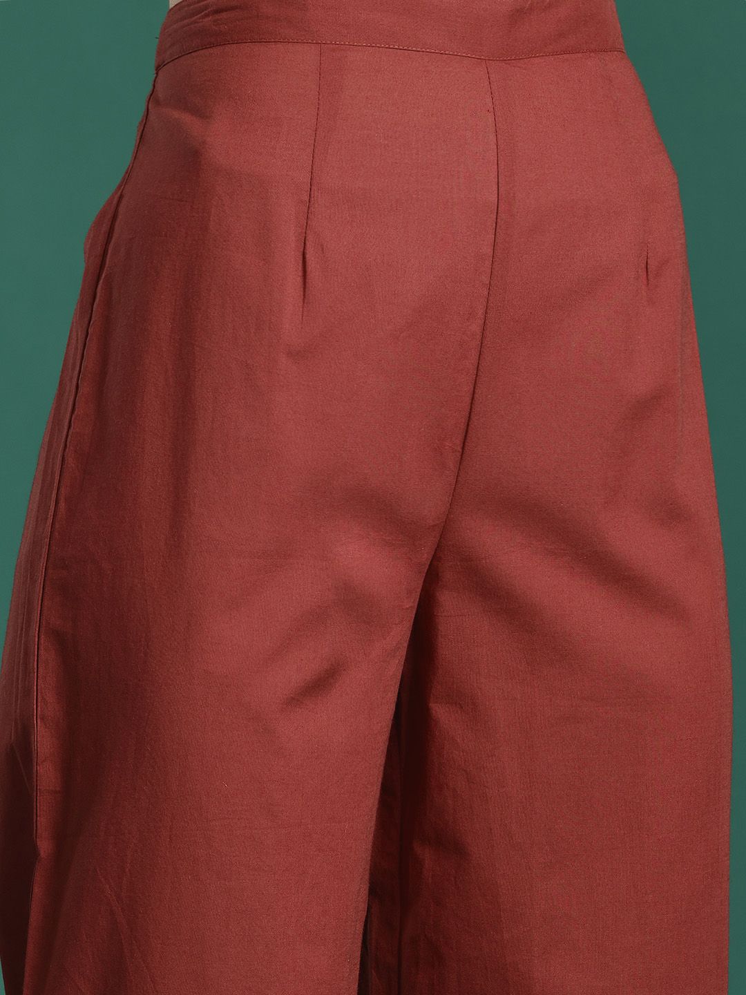 Ethnic Motifs Embroidered Pure Cotton Kurta with Palazzos