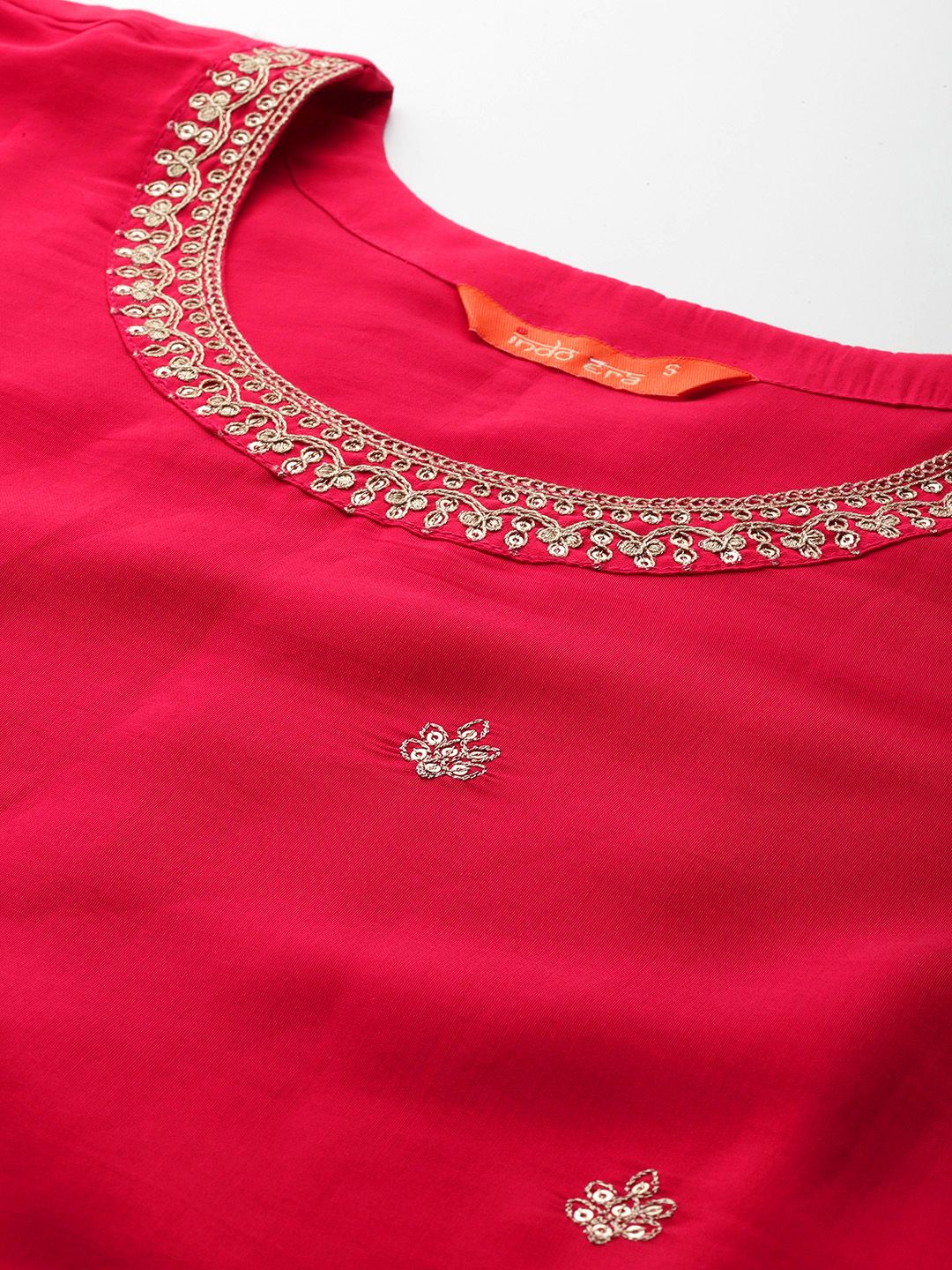 Ethnic Motifs Embroidered Sequinned Kurta With Trousers & Dupatta