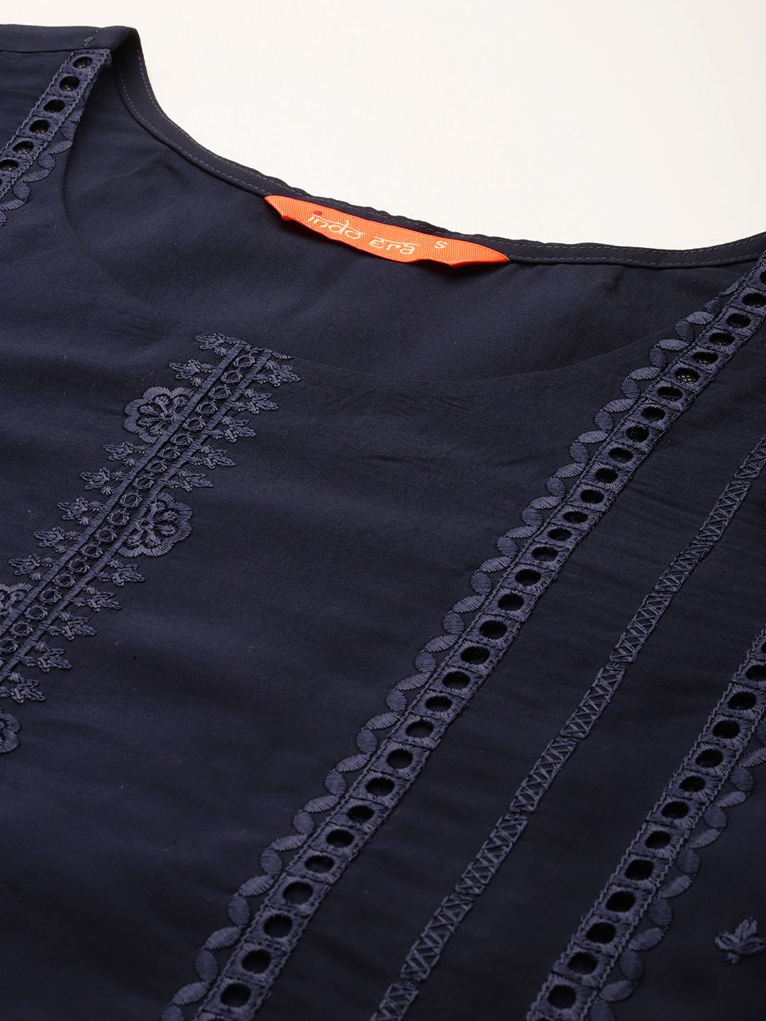 Floral Embroidered Thread Work Kurta With Trousers & Dupatta