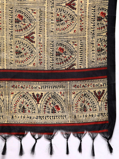 Dhiyona VA Women'sEthnic Motifs Printed Regular Kurta With Palazzos & Dupatta
