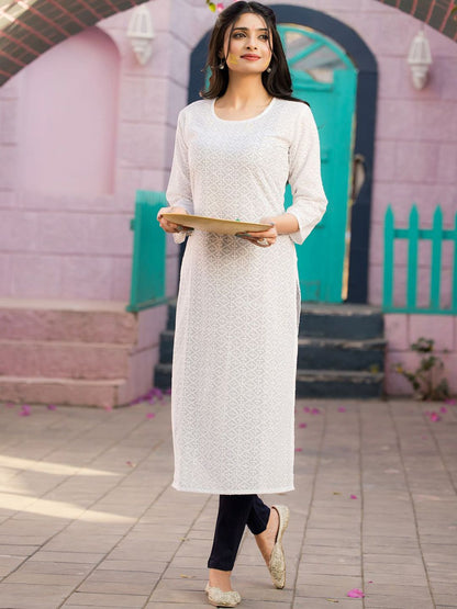 Dhiyona IE Women Geometric Embroidered Sequinned Kurta
