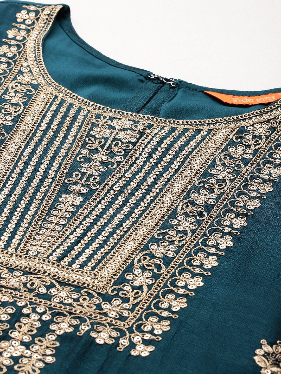 Women Ethnic Motifs Yoke Design Regular Kurta With Trousers & Dupatta