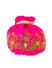 Dhiyona NR Pink & Gold-Toned Embroidered Potli Clutch