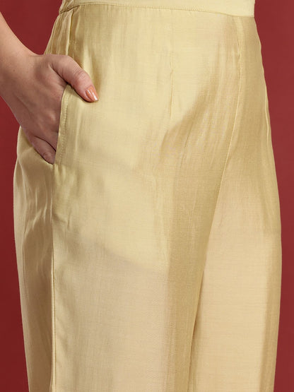 Ethnic Motifs Embroidered Kurta With Trousers & Dupatta