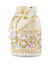 Dhiyona NR Gold-Toned & White Embroidered Potli Clutch