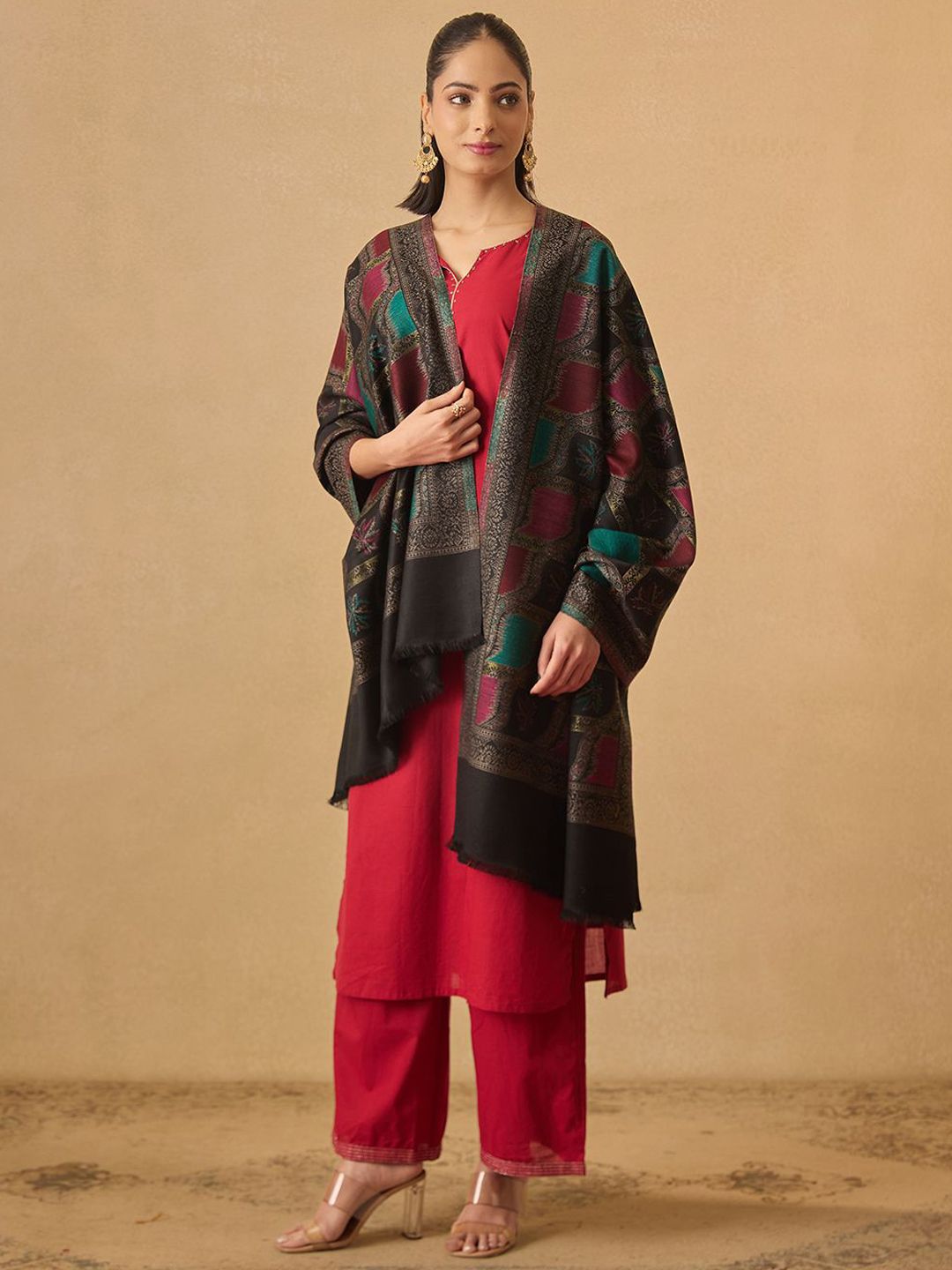 Dhiyona PA Ethnic Motifs Woven Design Shameem Kaani Shawl