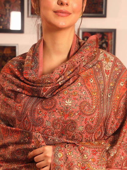Dhiyona PA Paisley Embroidered Woolen Shawl
