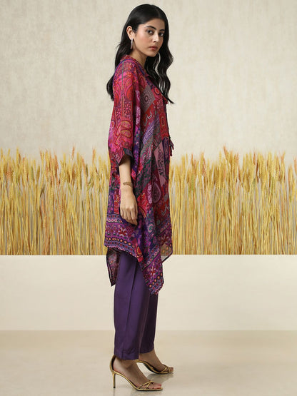 Dhiyona SO Women's Women Paisley Printed Regular Kurta with Trousers
