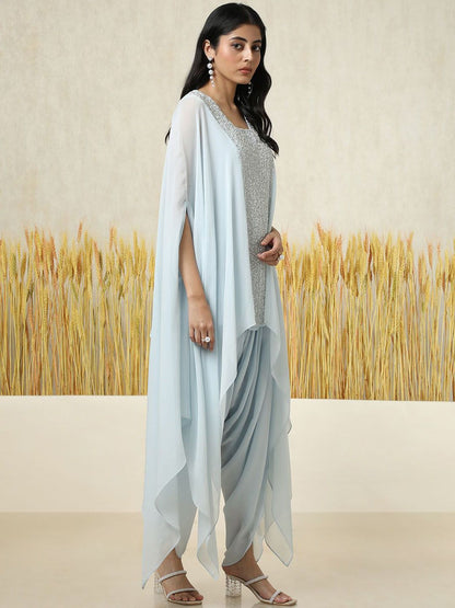 Dhiyona SO Women's Women Layered Beads and Stones Top with Trousers