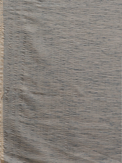 Women's Polycotton Grey Solid Belted Sarees With Blouse Piece
