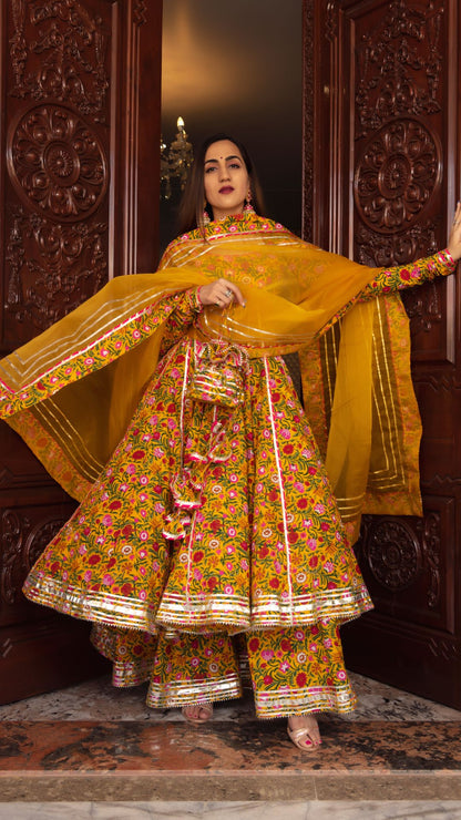Mastani Cotton Anarkali Plazo Set