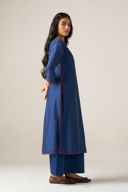 Women's Blue Silk Co-ord Set