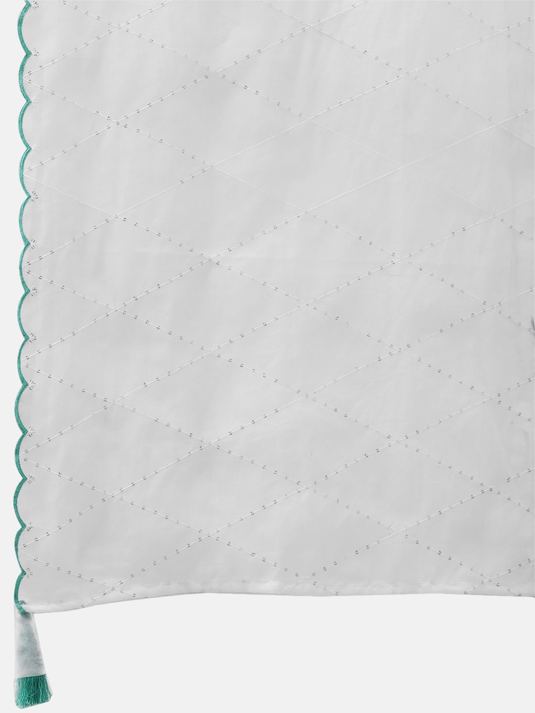 Women Sea Green & Beige Embroidered Kurta with Trousers & Dupatta