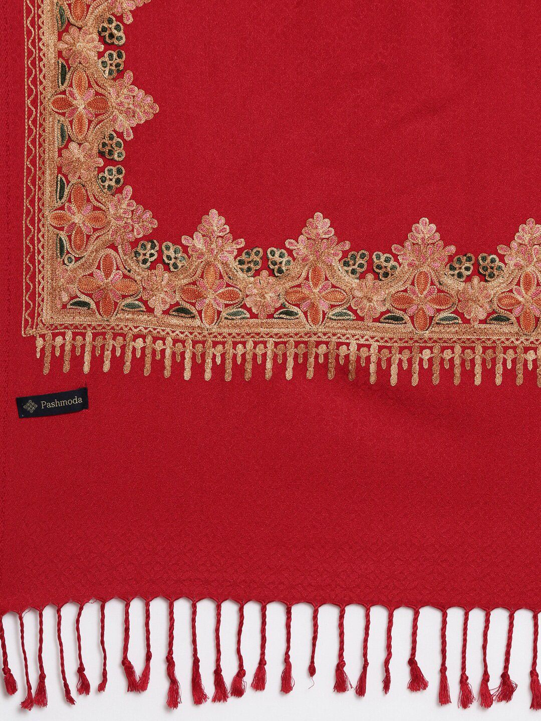 Dhiyona PA Women Ethnic Motifs Embroidered Pure Wool Shawl