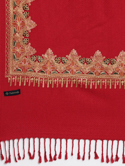 Dhiyona PA Women Ethnic Motifs Embroidered Pure Wool Shawl
