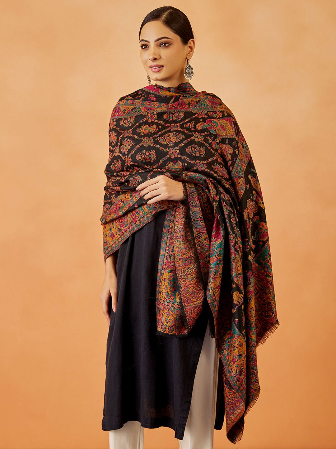 Dhiyona PA Women Paisley Woven Design Shawl