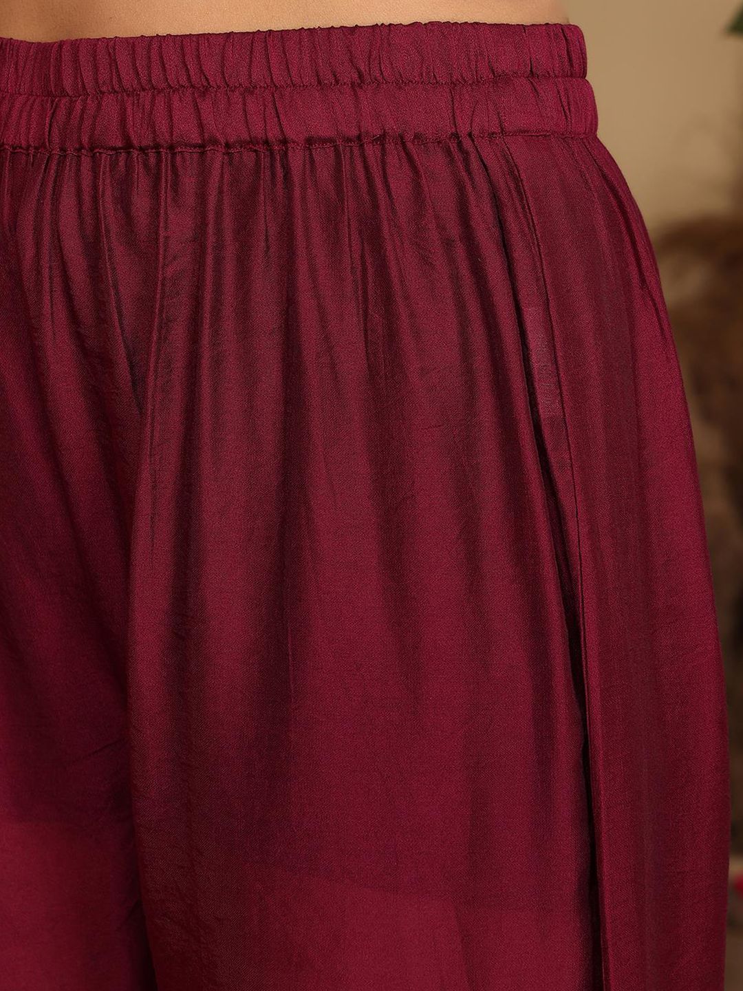 Dhiyona VA Women's Brocade Princess cut A Line Halter Neck Kurta with Trouser & Dupatta