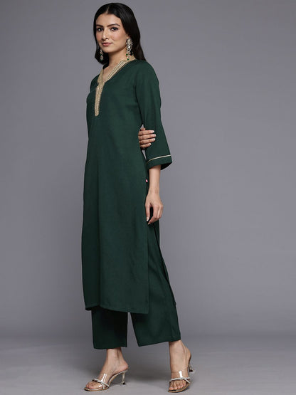 Dhiyona VA Women's Yoke Design Gotta Patti Kurta With Palazzos & Dupatta