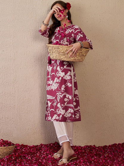 Dhiyona IE Women Floral Printed Floral Kurta