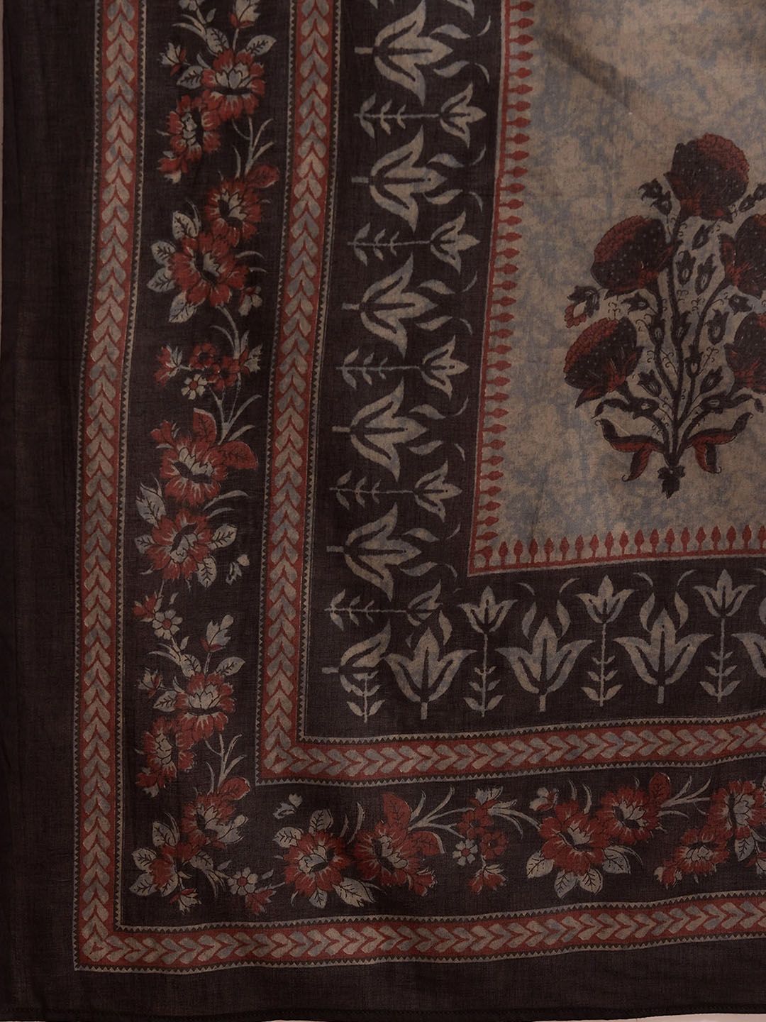 Dhiyona IE Ethnic Motifs Printed Pure Cotton Straight Kurta with Salwar & Dupatta