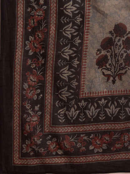 Dhiyona IE Ethnic Motifs Printed Pure Cotton Straight Kurta with Salwar & Dupatta