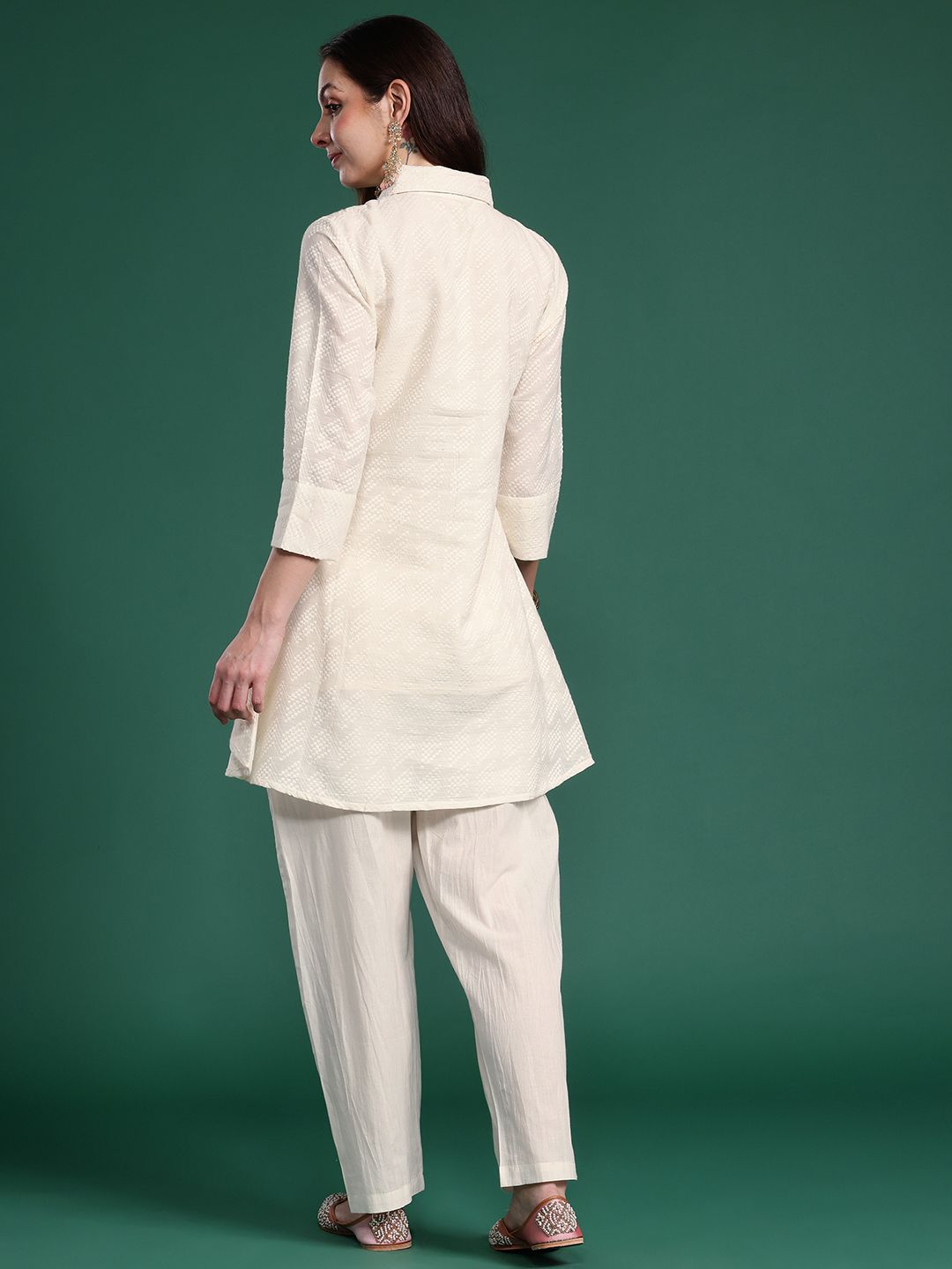 Dhiyona IE indo era Floral Embroidered A-Line Co-ord Set