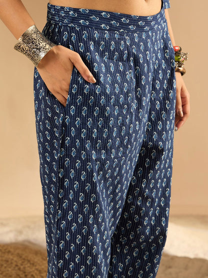 Women Ethnic Motifs Printed Empire Pure Cotton Kurta with Trousers