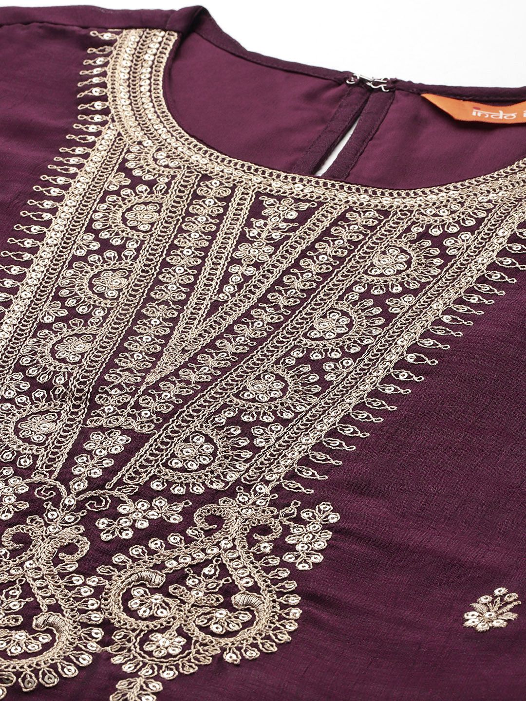 Ethnic Motifs Embroidered Kurta with Trousers & With Dupatta