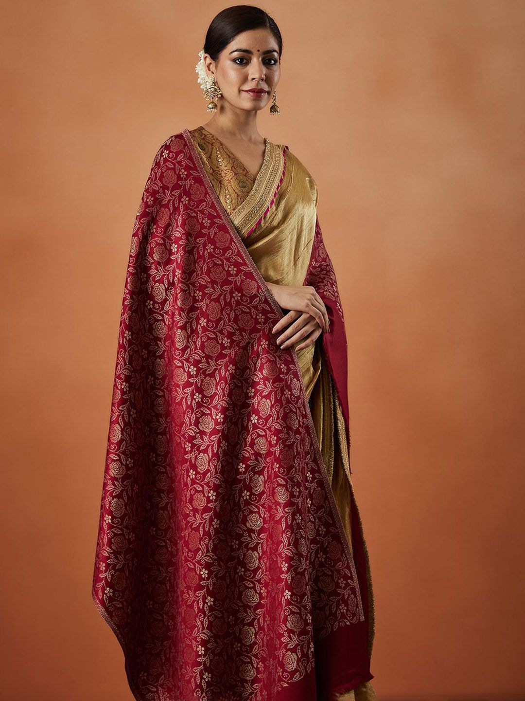 Dhiyona PA Gulnari Kaani Ethnic Motifs Woven Design Shawl