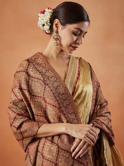 Dhiyona PA Shabnam Paisley Woven Design Jamawar Shawl