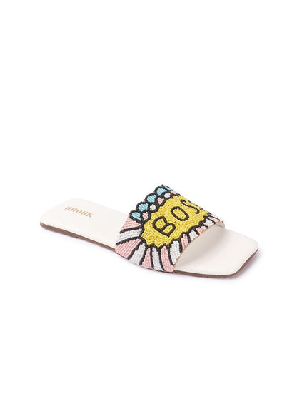 Dhiyona AK Women Embellished Ethnic Open Toe Flats
