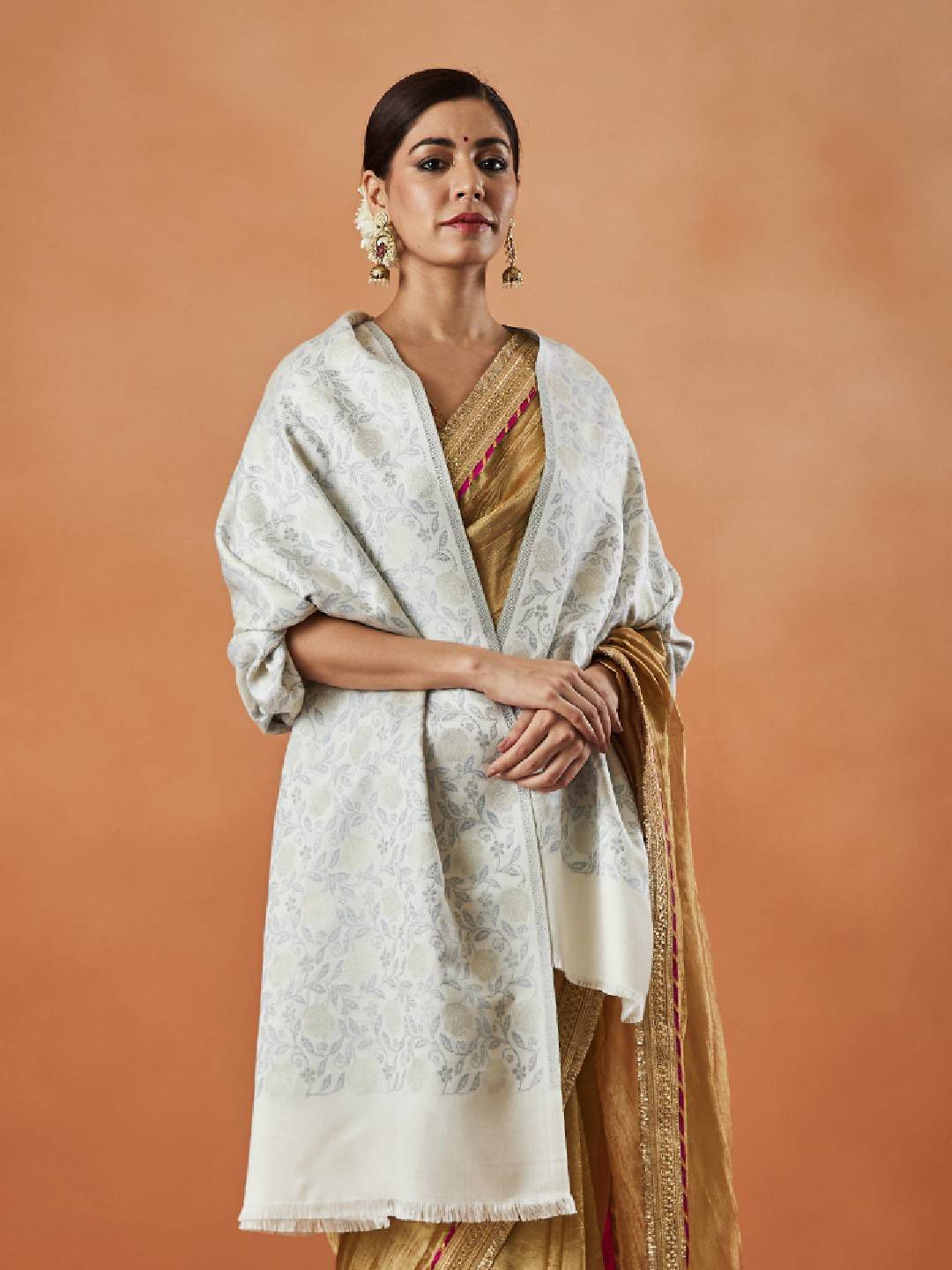 Dhiyona PA Ethnic Motifs Woven Design Shawl