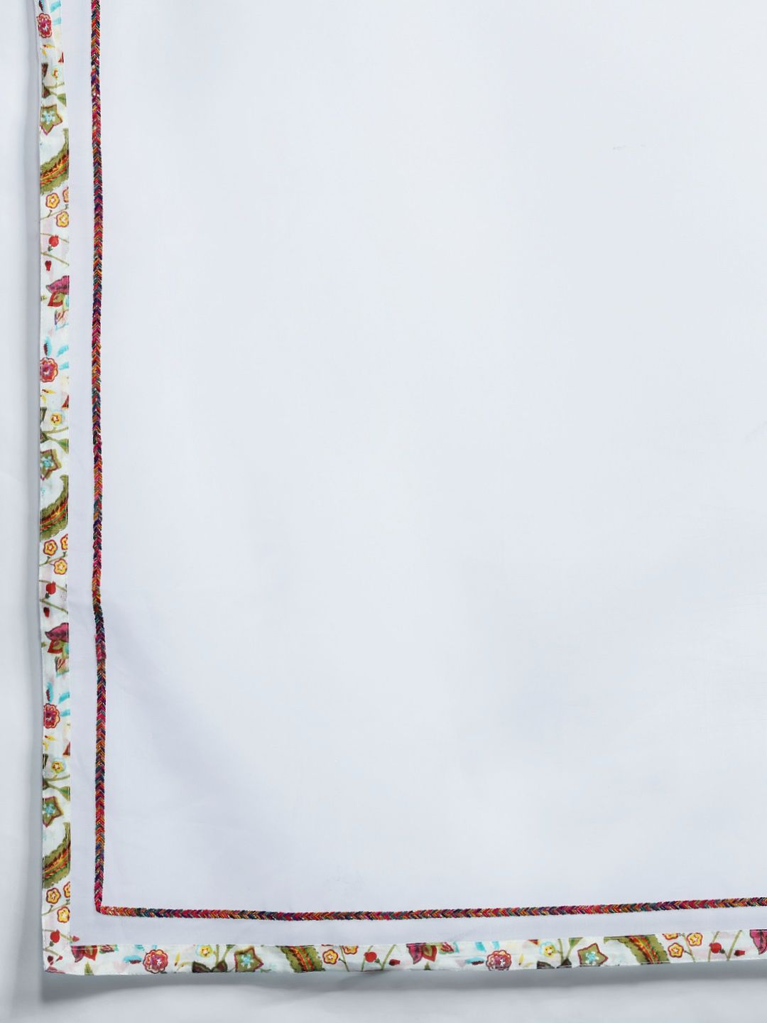 Floral Printed Sequinned Pure Cotton Kurta With Trousers & Dupatta