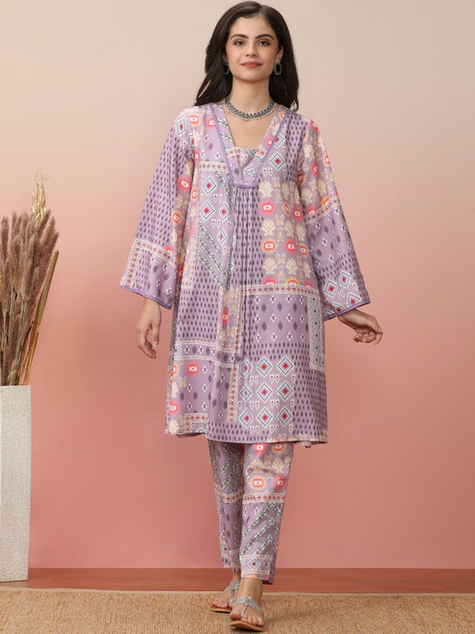 Dhiyona VA Women'sEthnic Motifs Printed Kurta With Trouser