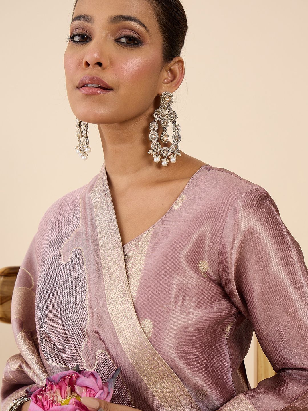 Women Ethnic Motifs Regular Kurta with Trousers & With Dupatta