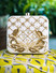 Dhiyona NR White & Gold-Toned Embroidered Box Clutch