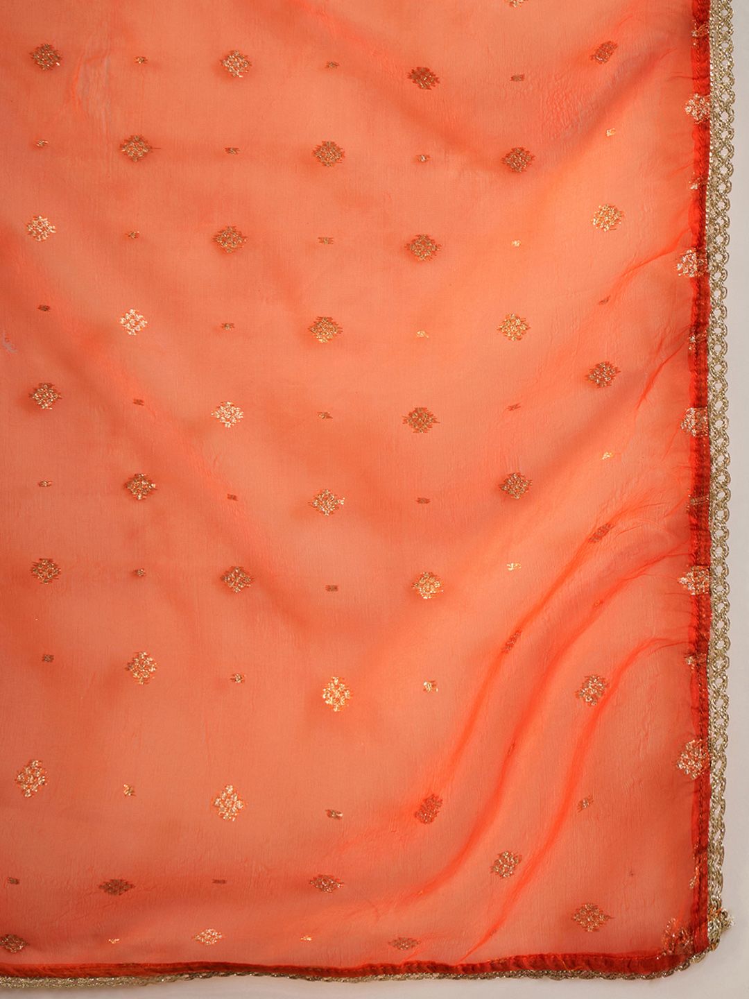 Paisley Yoke Design Liva Straight Kurta With Trousers & Dupatta