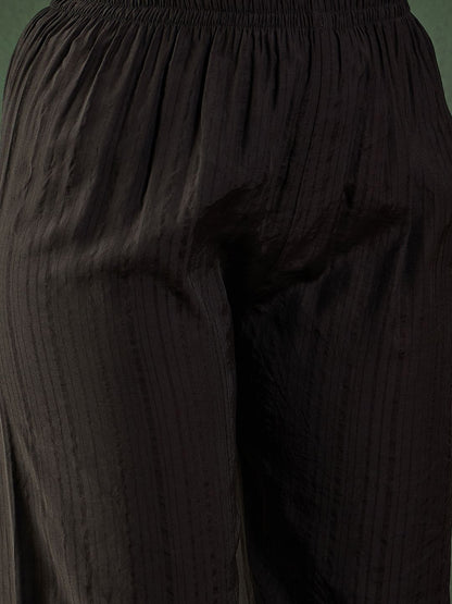 Dhiyona SN Women's Sequence Embroidered A-Line Kurta & Trousers With Dupatta