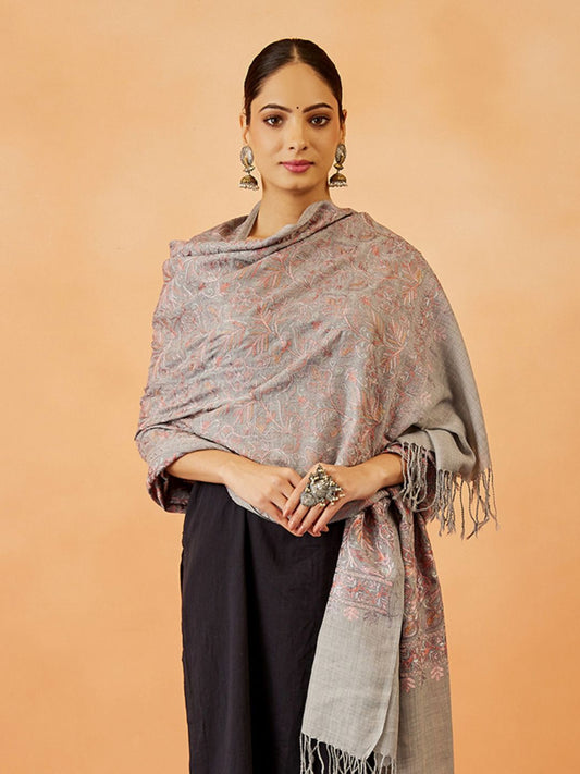 Dhiyona PA Women Floral Embroidered Shawl