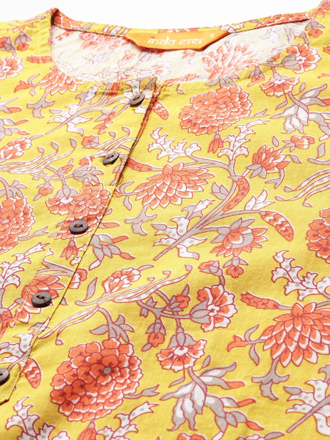 Floral Printed Pure Cotton Kurta with Trousers & With Dupatta